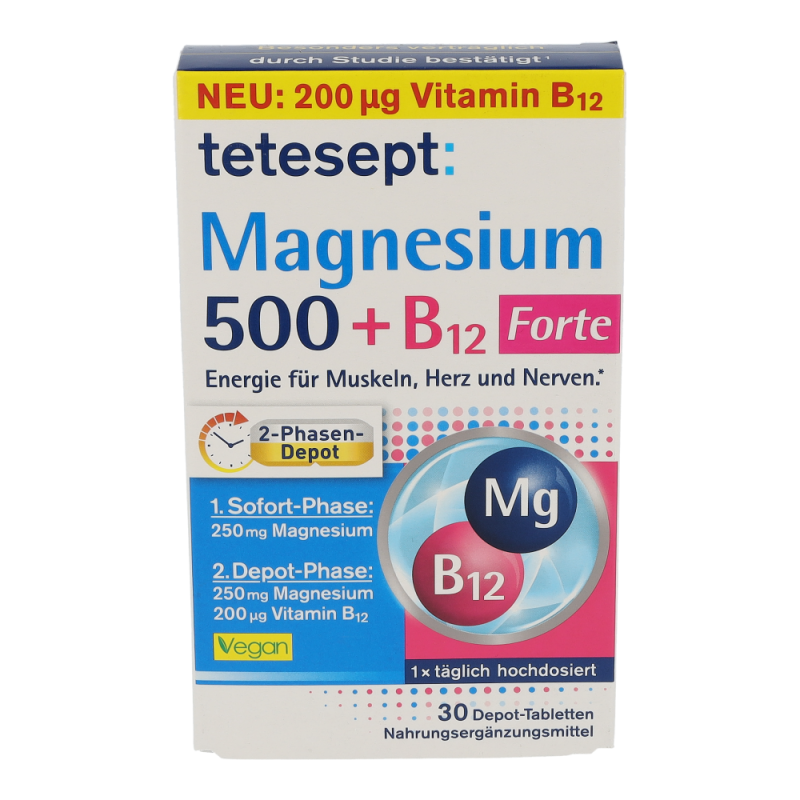 tetesept Magnesium 500 + B12 Tabletten 30 Stk. - 30 Stück