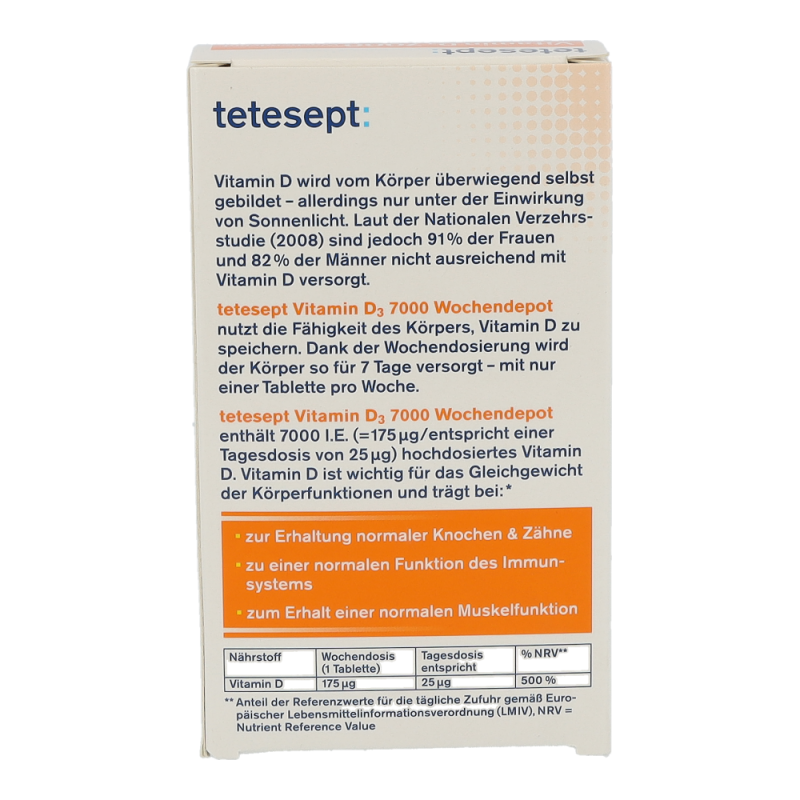 tetesept Vitamin D3 Wochendepot 7000 Tabletten 12 Stk. - 12 Stück