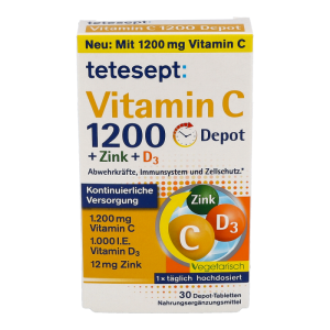 Tetesept Vitamin C 1200 Filmtabletten - 30 Stück