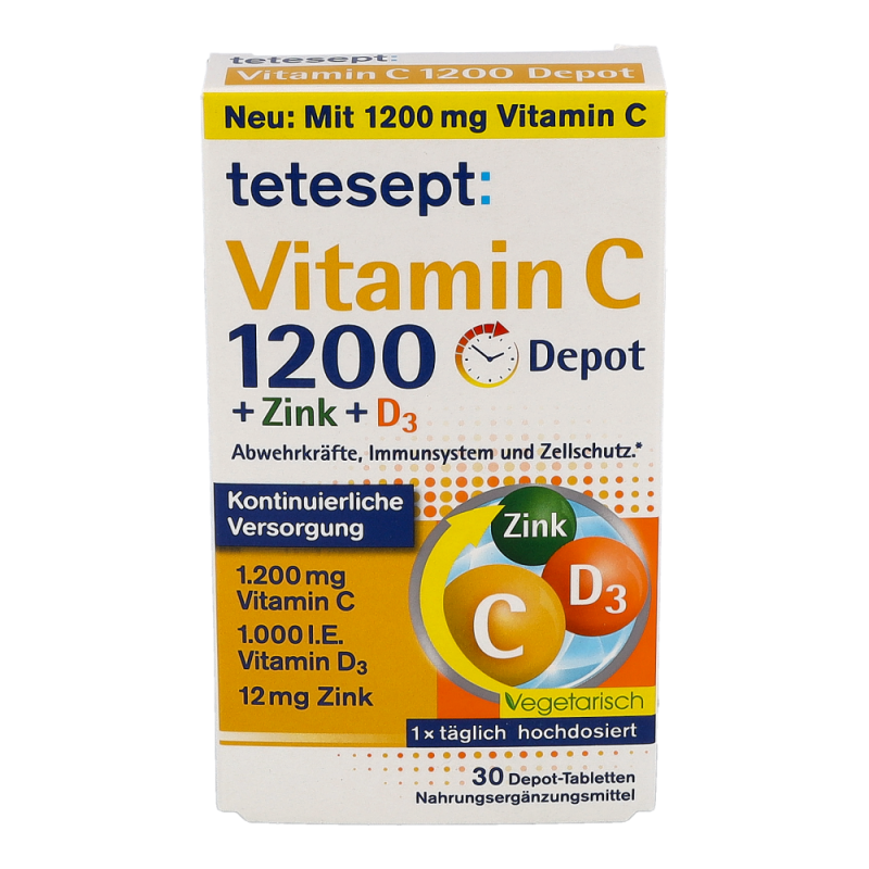 Tetesept Vitamin C 1200 Filmtabletten - 30 Stück