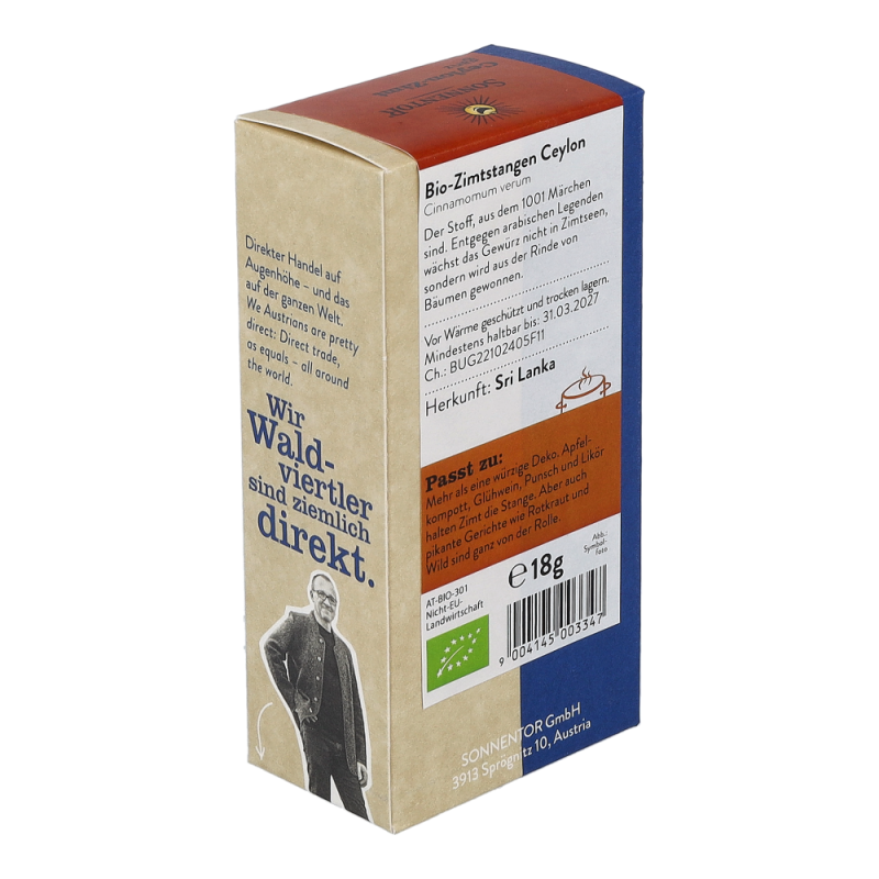 Sonnentor Zimt Ceylon Stangen 18 g BIO - 18g