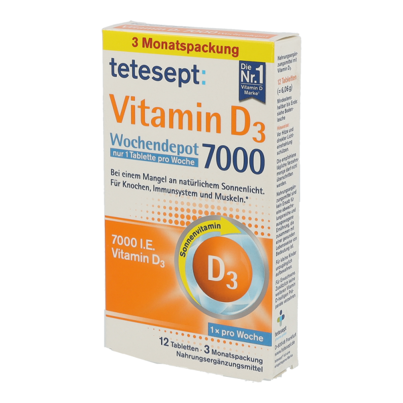 tetesept Vitamin D3 Wochendepot 7000 Tabletten 12 Stk. - 12 Stück