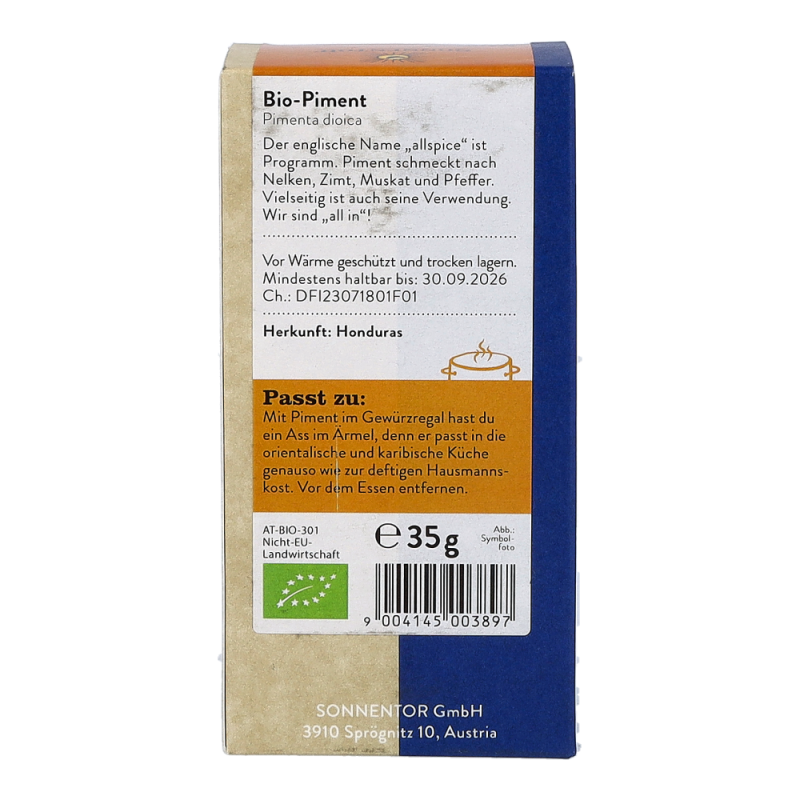 Sonnentor Piment ganz 35 g BIO - 35g