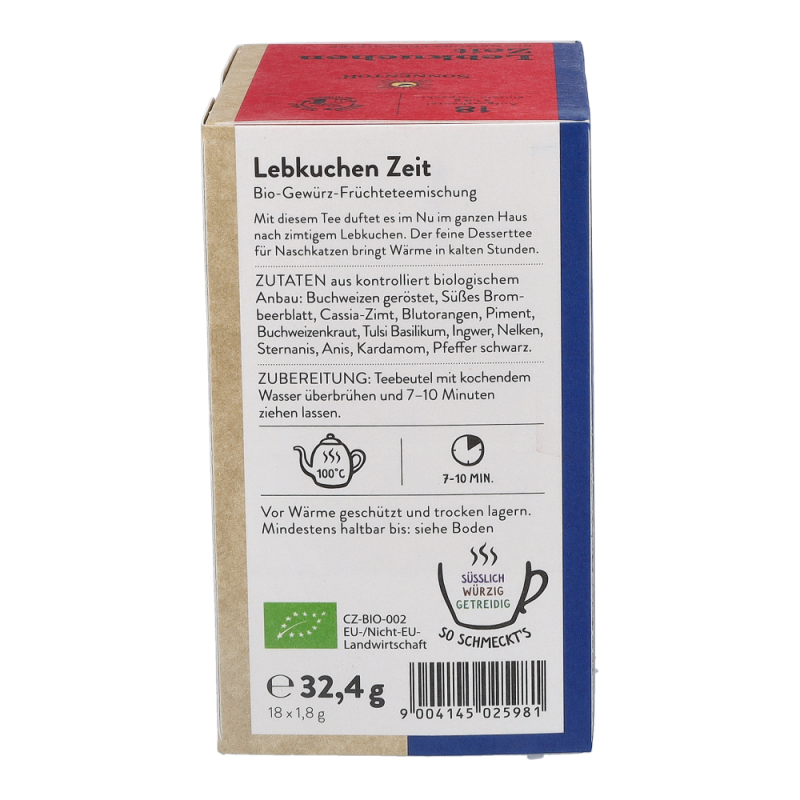 Sonnentor Lebkuchen Zeit Tee bio 18 Btl. - 18 Beutel