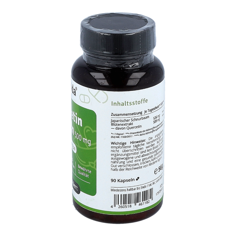 Quercetin Kapseln 500 mg hochdosiert - 90 Stück