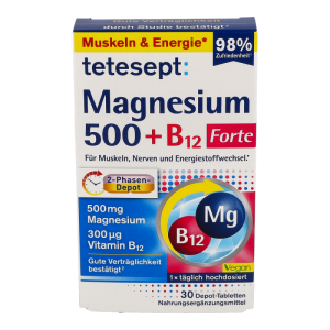 TETESEPT MAGN 500 +B12 - 30 Stück
