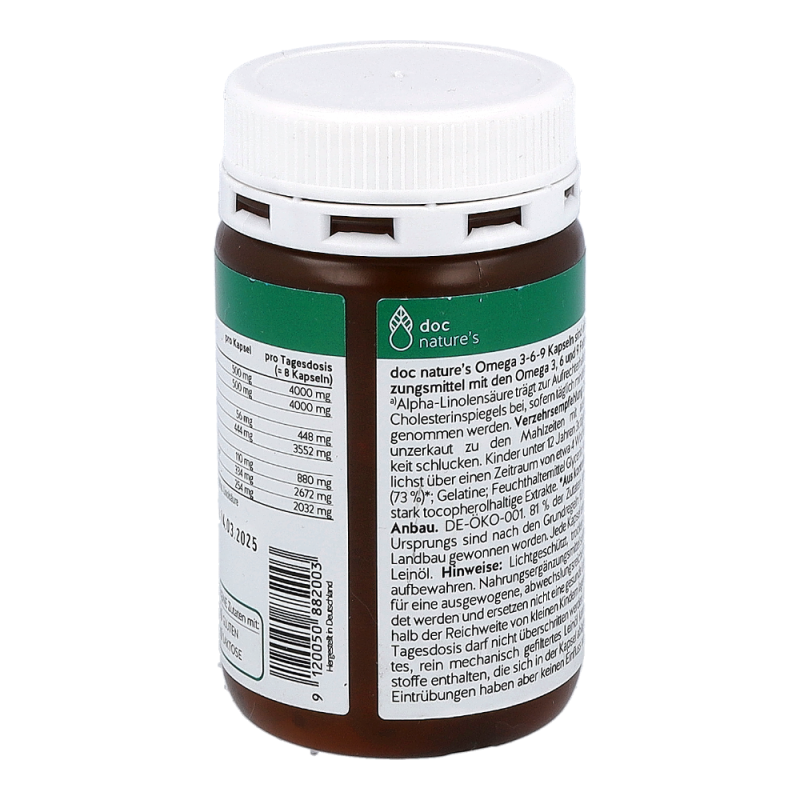 doc natures OMEGA 3-6-9 Leinöl-Kapseln 90 Stk. - 90 Stück