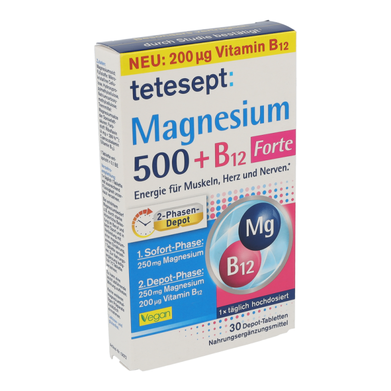 tetesept Magnesium 500 + B12 Tabletten 30 Stk. - 30 Stück
