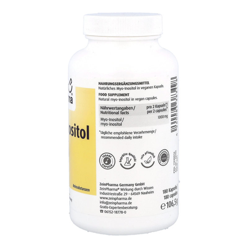 ZeinPharma Myo-Inositol 500 mg Kapseln 180 Stk. - 180 Stück