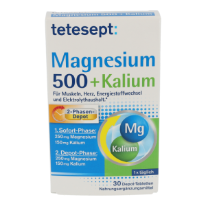 TETESEPT TBL MAGN 500 +KAL - 30 Stück