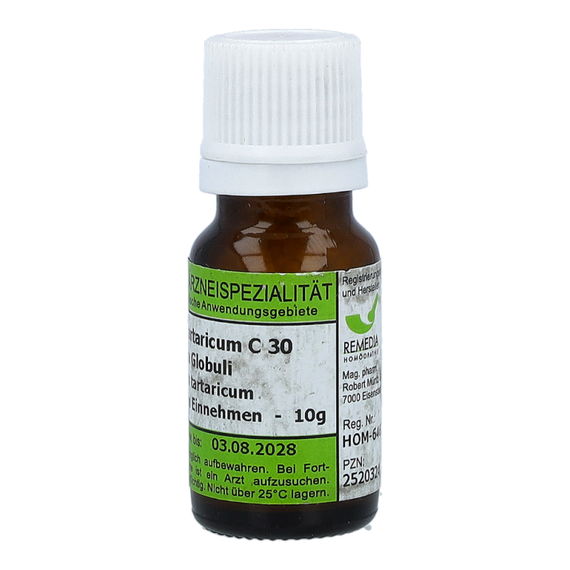 Kalium Stibyltartaricum Remedia 10 g C 30 Globuli - 10g