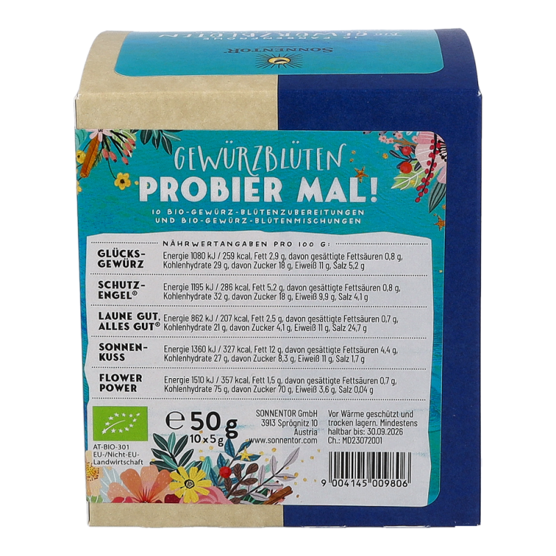 Sonnentor Gewürz-Blüten Probier mal! 10 Stk. BIO - 10 Beutel