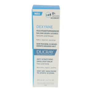 Ducray - Balsam gegen Juckreiz - Pflege für sehr trockene und zu Neurodermitis neigende Haut – Dexyane - 200ml
