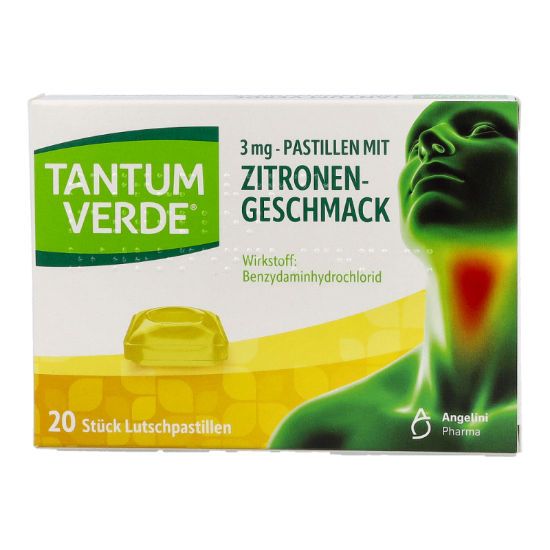 Tantum Verde 3 mg - Pastillen mit Zitronengeschmack - 20 Stück