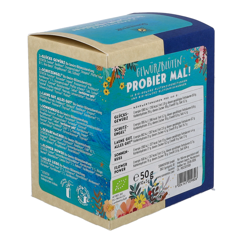 Sonnentor Gewürz-Blüten Probier mal! 10 Stk. BIO - 10 Beutel