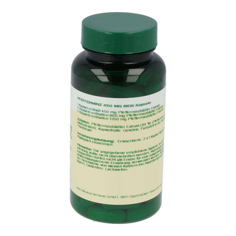 Bios Pfefferminz Kapseln 450 mg - 100 Stück