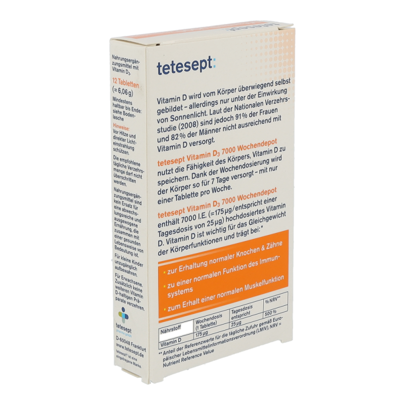 tetesept Vitamin D3 Wochendepot 7000 Tabletten 12 Stk. - 12 Stück