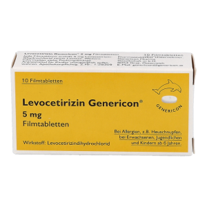 Levocetirizin Genericon 5 mg Filmtabletten - 10 Stück