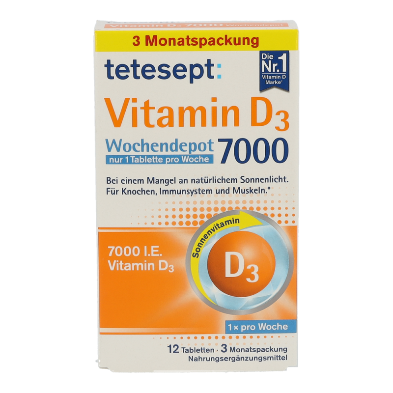 tetesept Vitamin D3 Wochendepot 7000 Tabletten 12 Stk. - 12 Stück