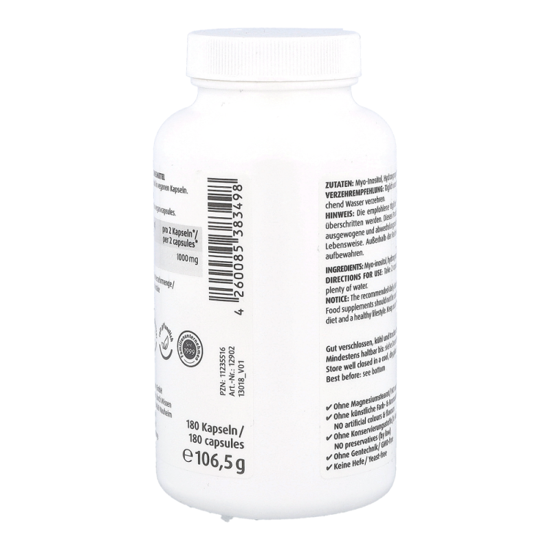 ZeinPharma Myo-Inositol 500 mg Kapseln 180 Stk. - 180 Stück
