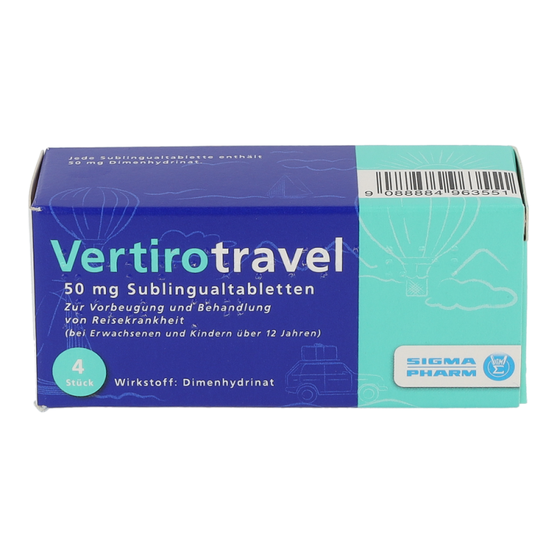 Vertirotravel 50 mg Sublingualtabletten 4 Stk. - 4 Stück