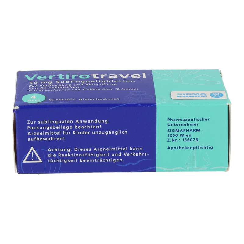 Vertirotravel 50 mg Sublingualtabletten 4 Stk. - 4 Stück