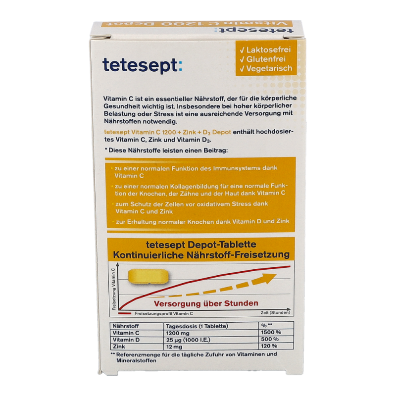 Tetesept Vitamin C 1200 Filmtabletten - 30 Stück