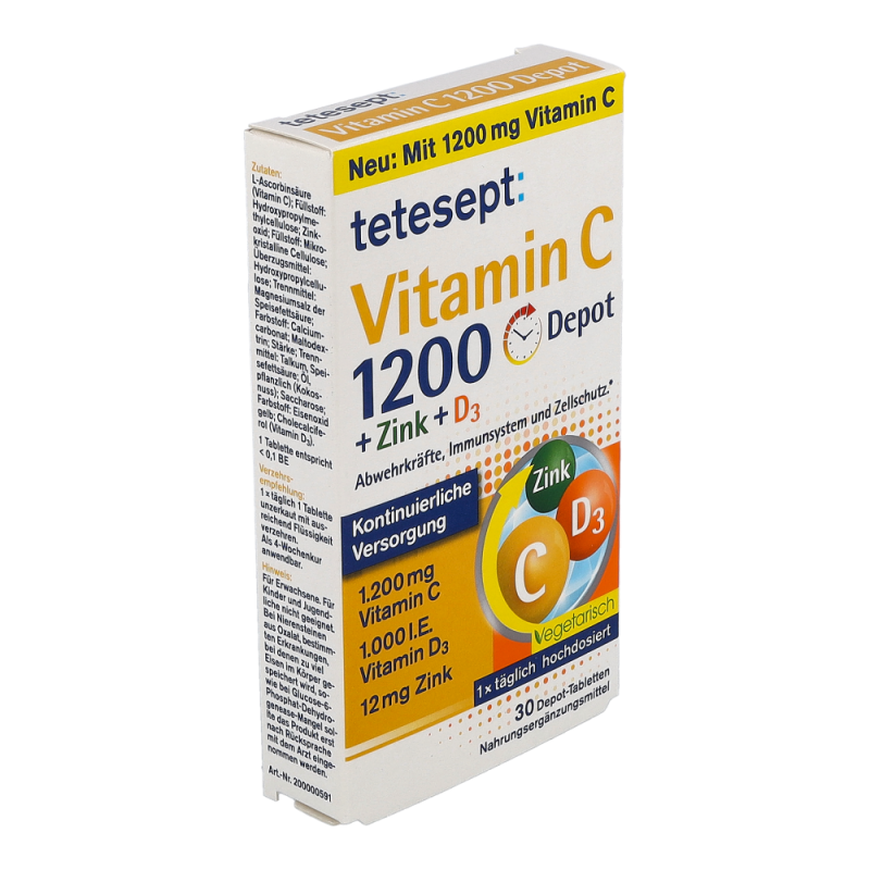 Tetesept Vitamin C 1200 Filmtabletten - 30 Stück