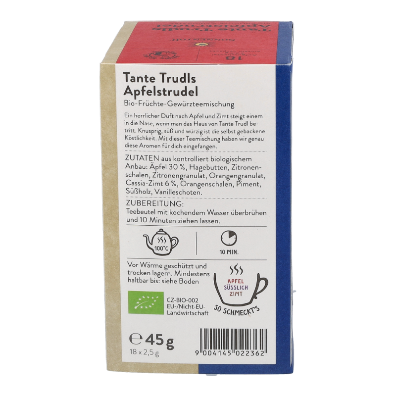Sonnentor Tante Trudls Apfelstrudel Bio Tee 18 Btl. - 18 Beutel