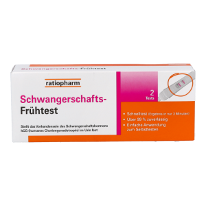 Ratiopharm Schwangerschafts-Frühtest 2 Stk. - 2 Stück