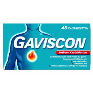 Gaviscon Erdbeer Kautabletten - 48 Stück