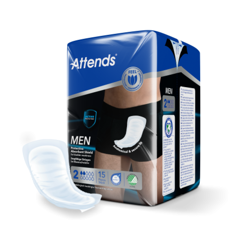 Attends Men Protective Absorbent Shield 2 - 15 Stück