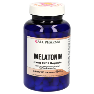 Gall Pharma MELATONIN 3mg Kapseln regulierend auf Wach- Schlafrhythmus - 180 Stück