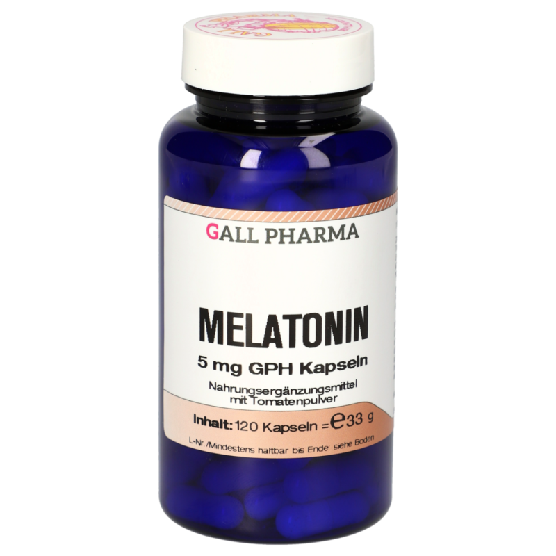 Gall Pharma MELATONIN 5mg Kapseln regulierend auf Wach- Schlafrhythmus - 120 Stück