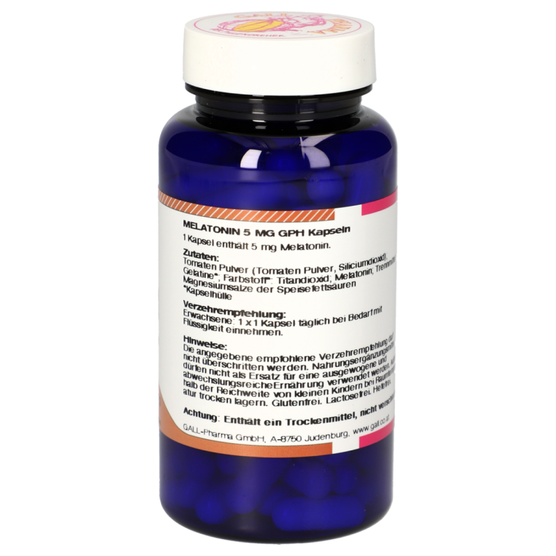 Gall Pharma MELATONIN 5mg Kapseln regulierend auf Wach- Schlafrhythmus - 120 Stück